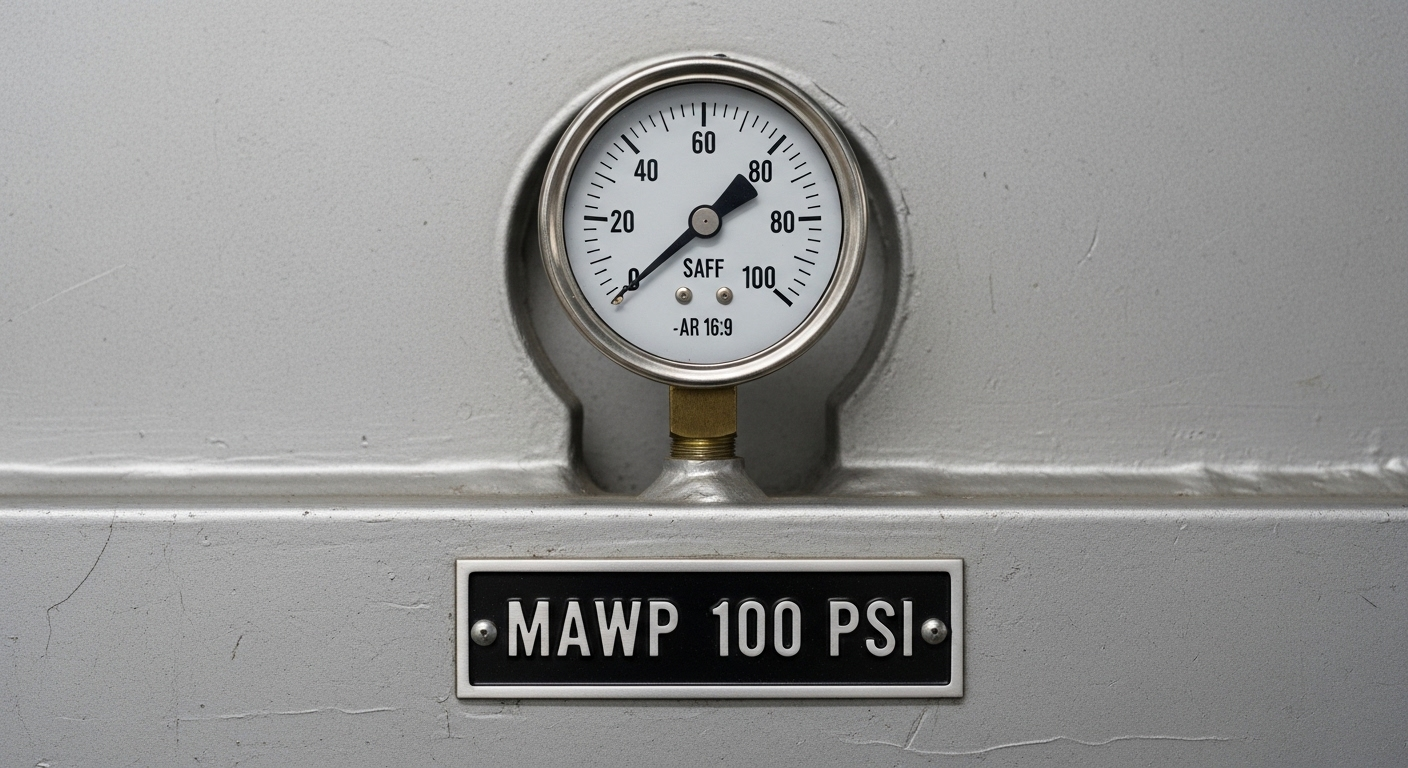 MAWP on steam boiler data plate