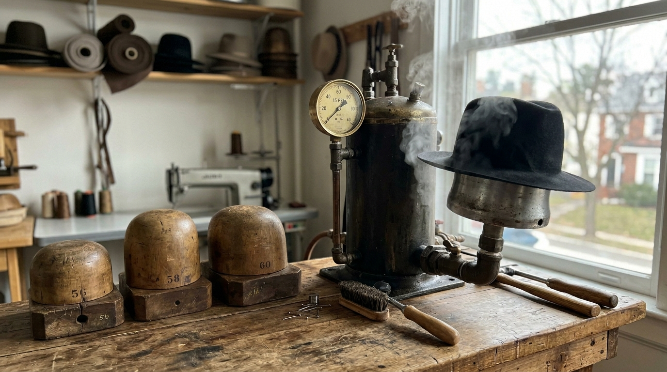 hat shaping steamer equipment