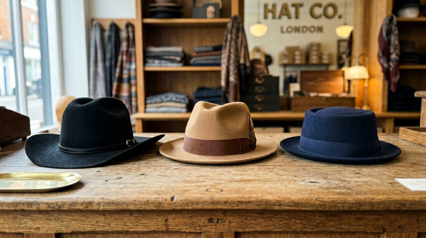 common hat shapes and creases