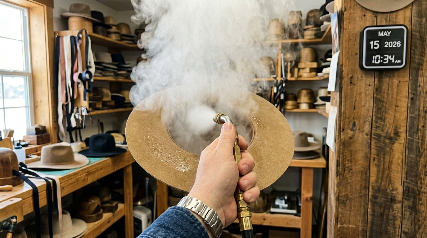 steam hat cleaning process