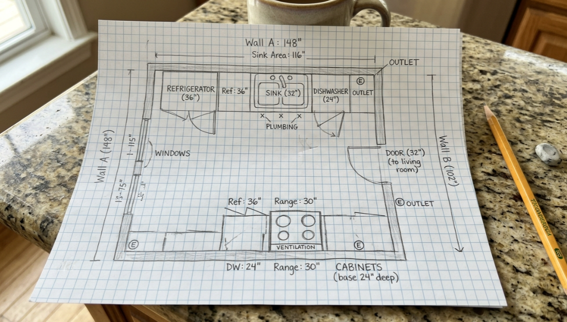 How to Measure Kitchen Cabinets (2026): 7 Easy Steps