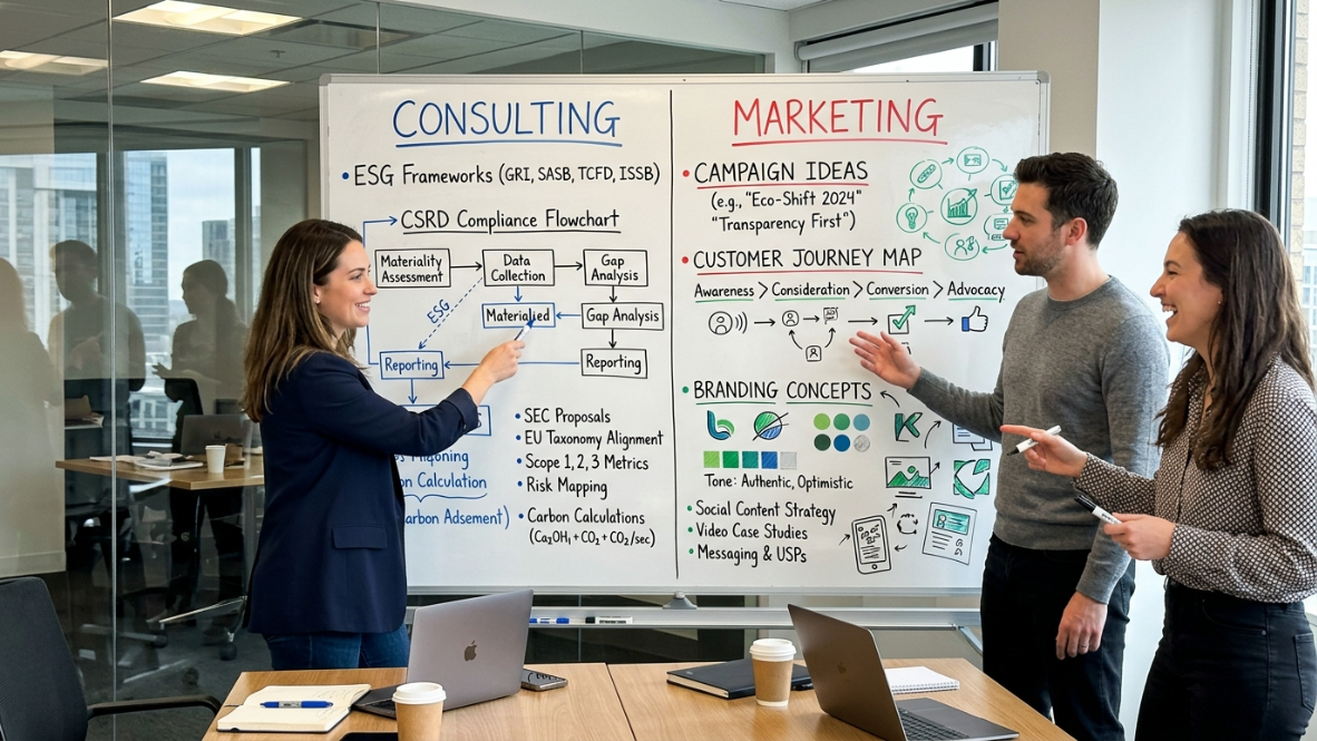 sustainability marketing agency vs sustainability consultant comparison