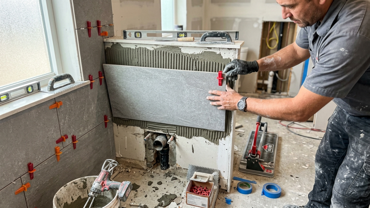 bathroom fixture installation